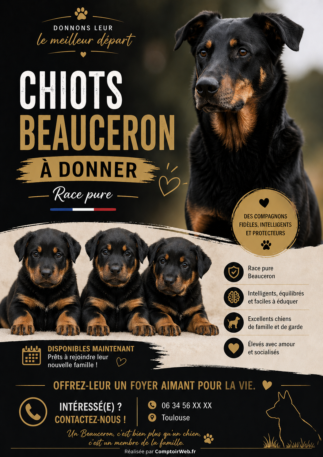 Infographie Donation Chiots - Comptoir Web